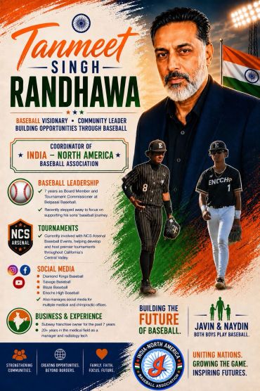 Tanmeet Singh Randhawa: Baseball leader building opportunities in India and North America.