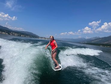 surfing Columbia Lake