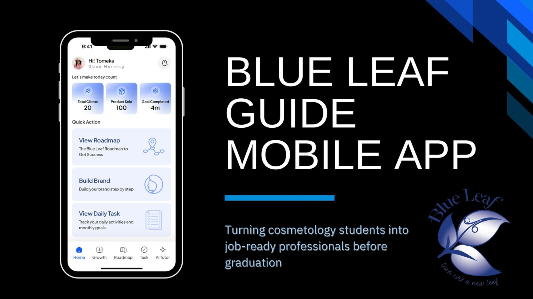blue leaf mobile cosmetology and barber application for apple and android phone blue leaf guide