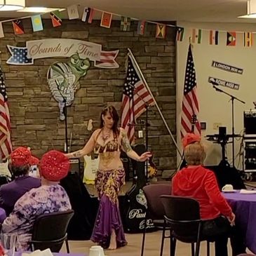 Belly Dance by Shaula, performing for the Red Hat Ladies in Pipestem, Virginia.