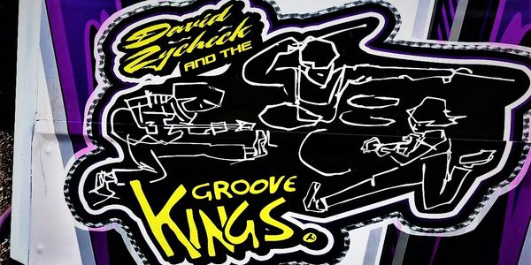 The hood of Tim Pullin's race car, emblazoned with Tony Taylor's Groove King art. 