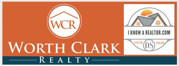 Worth Clark Realty logo with I Know A Realtor badge.