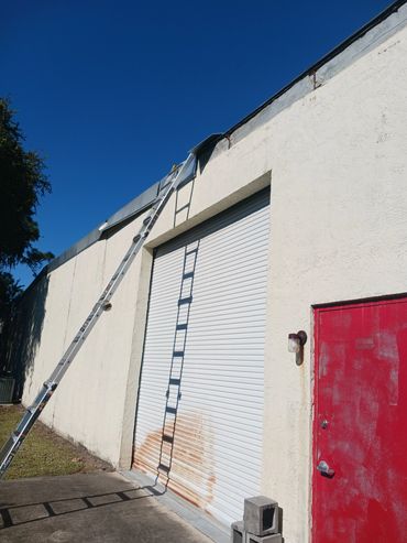 before picture of hurricane damage that we repaired.