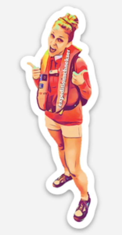 Person in a life jacket giving two thumbs up.