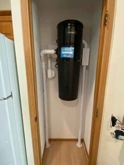 Central Vacuum installed in existing home. Carver, Massachusetts.