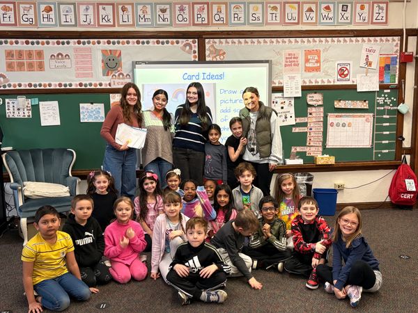 Working with Naper Elementary to create cards for our kits