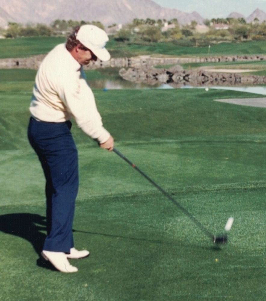 This is Rob Boyle driving a golf ball at Gary Player Country Club in Palm Springs, California