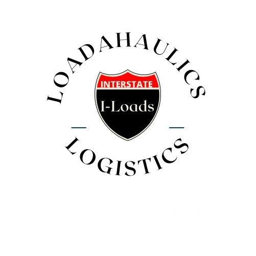 Logo with 'LOAD A HAULICS LOGISTICS' around an interstate shield.