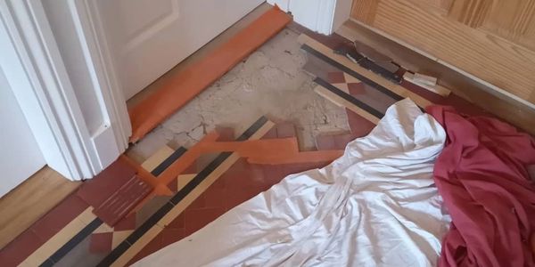 repairing Minton Victorian and Edwardian floors in Nottingham