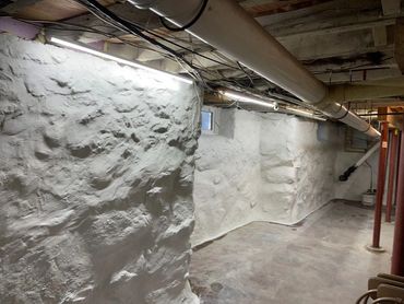 Winchester stone foundation waterproofing.