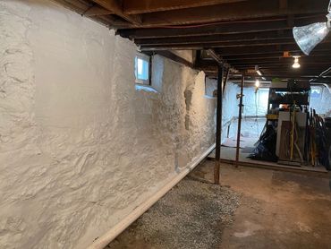 Winchester stone foundation waterproofing.