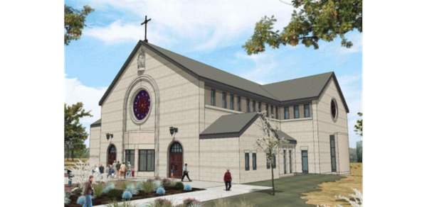 Initial renderings of the current Prince of Peace Church