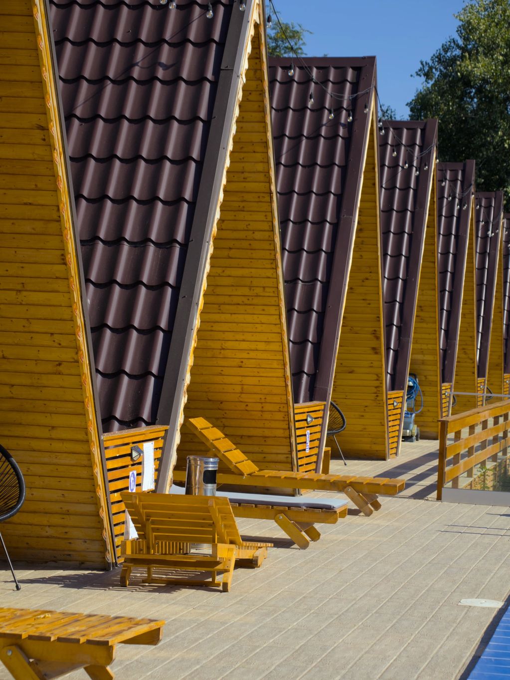 Cabane tip A cu piscină la Potcoava Dunării, Zimnicea.
