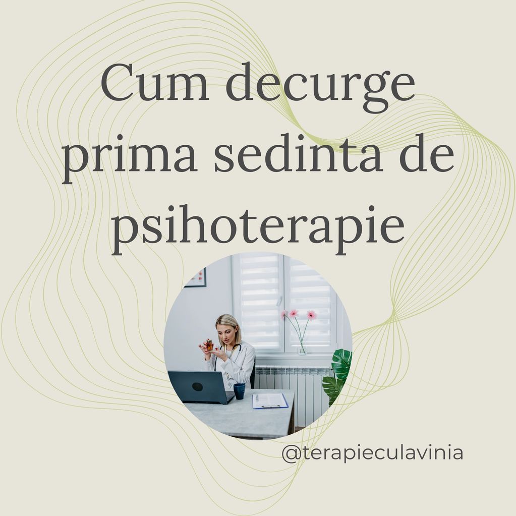 Exemplu postare social media – promovare psihoterapie online Terapie cu Lavinia, Ineu Arad România