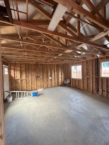Interior framing of accessory dwelling unit Chula Vista
