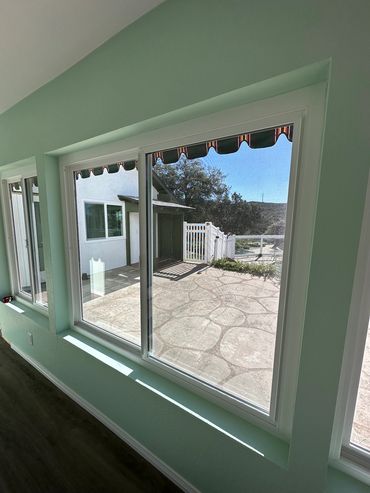All new windows installed throughout entire residence for whole house remodel in Alpine, CA