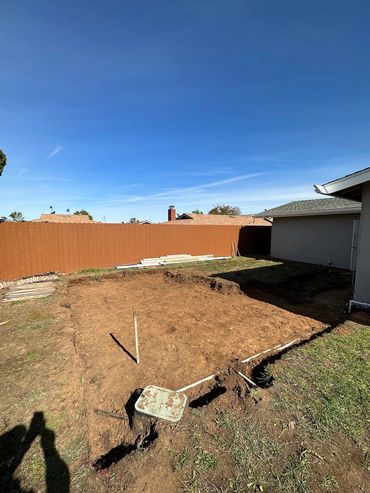 Excavation of foundation at Clairemont attached accessory dwelling unit ADU