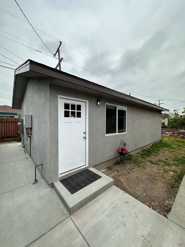 Front view of ADU accessory dwelling unit complete LZ Construction Design/Build Remodeling
