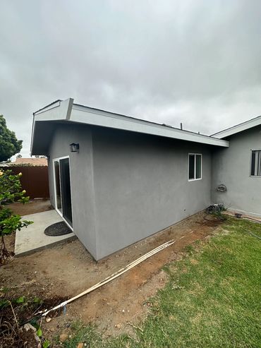 Finished Exterior view of Clairemont attached accessory dwelling unit ADU