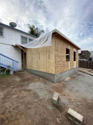 Exterior Framing of ADU LZ Construction Design/Build Remodeling