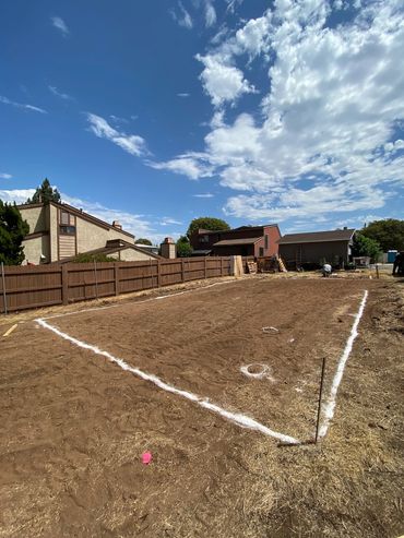 Initial layout of ADU foundation