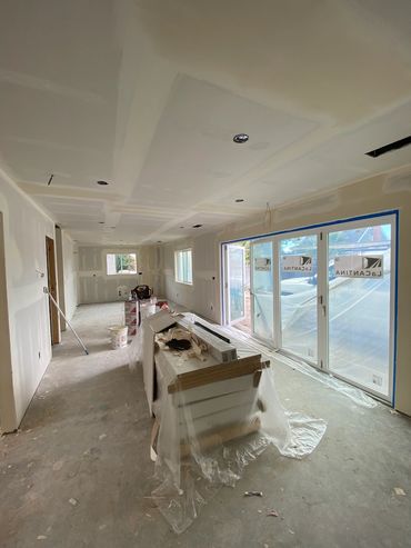 Drywall installation and finishing of San Diego ADU, LZ Construction Remodeling