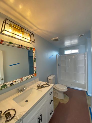 New guest bathroom in accessory dwelling unit
