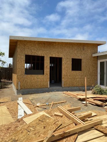All framing completed for ADU in Imperial Beach, CA
