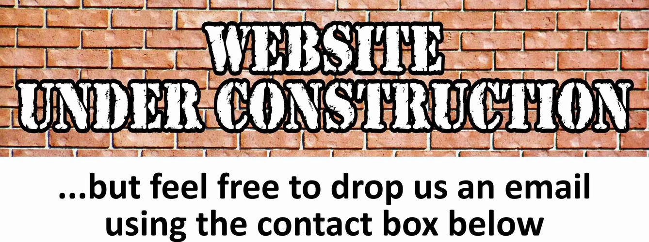 Website under construction with invitation to email via contact box.