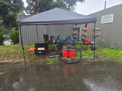 Testing and servicing of a 150mm double check valve backflow device on a fire service