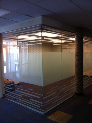 Bountiful school corner office custom installed with Suntek Matte