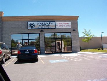 West side of animal hospital located in Layton Utah with Suntek IDS 20% film installed