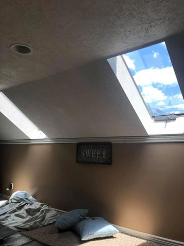 Skylights being filmed with Suntek ULVDS 70% excellent low E film for clarity improvement