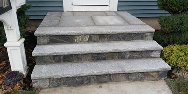 Peabody stone step repairs.