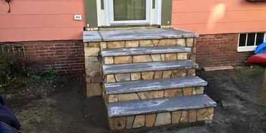Salem stone step repairs