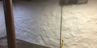 Winchester stone foundation waterproofing basement sealant.