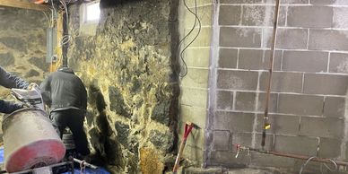 Block foundation leaks. Block foundation repairs.