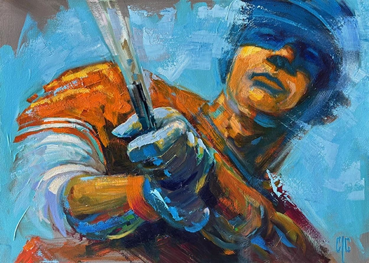 Sports Art, baseball art, chris cartledge artist