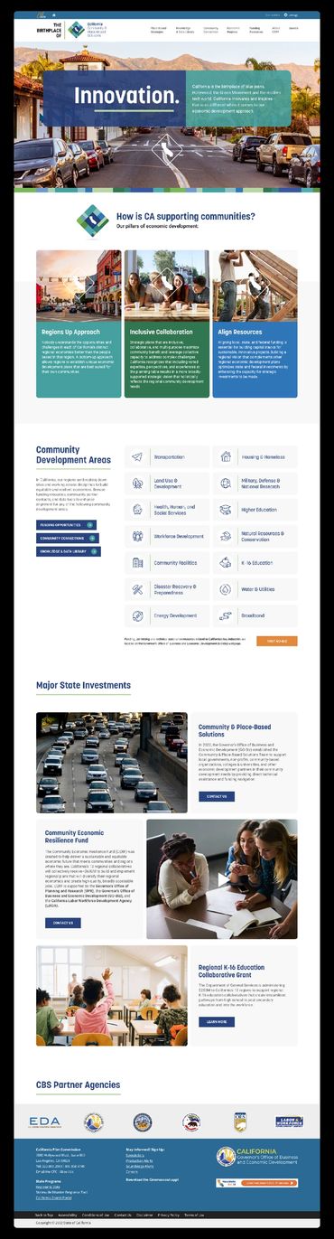 California Community and Place-Based Solutions website