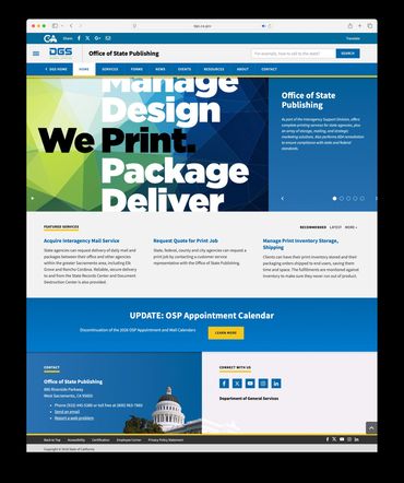 Office of State Publishing Website