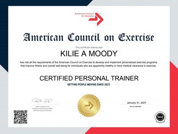Most highly recognized certifications in the fitness industry. ACE Personal Trainer 