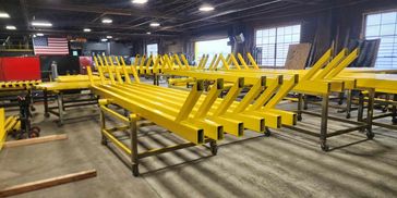 1' x 3' painted structural steel posts