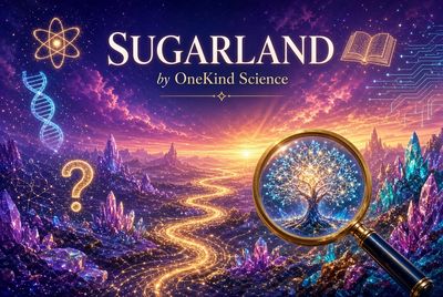Sugarland by OneKind Science futuristic fantasy landscape.