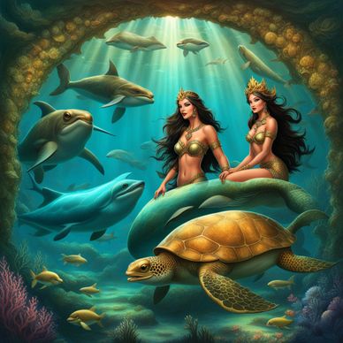 Myko the Mermaid Princess and Sensei Turtle