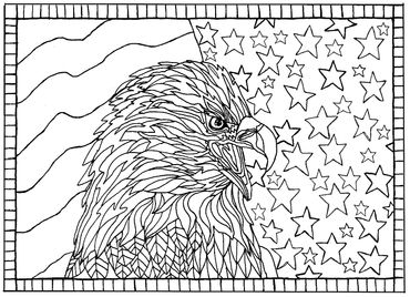 Story Wyoming Bald Eagle FREE coloring page