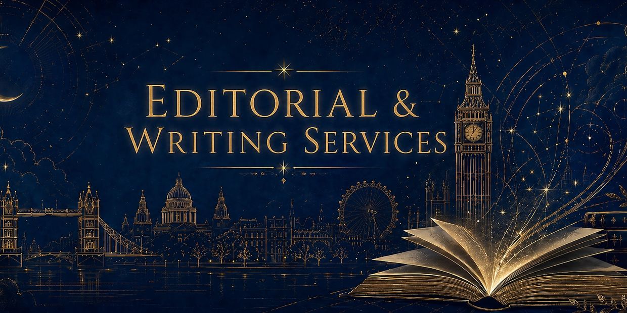 Elegant editorial and writing services with a magical London backdrop.