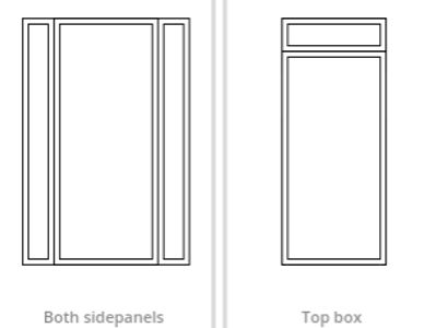 Side panels & top lights available on all GRP &Solid Core composite doors from Mansfield Front Doors