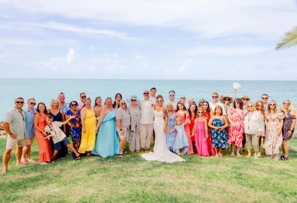 family enjoying ocean cay wedding at the ocean cay wedding pavilion