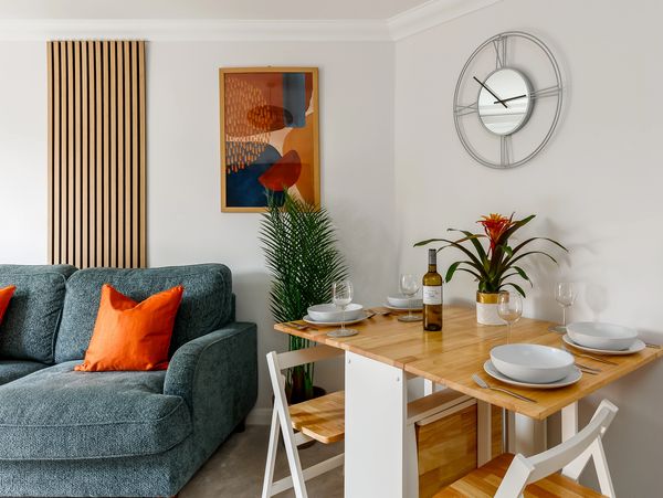 Living room and dining area