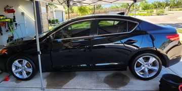 Ceramic coating on small car